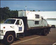 truck moving a heavy load